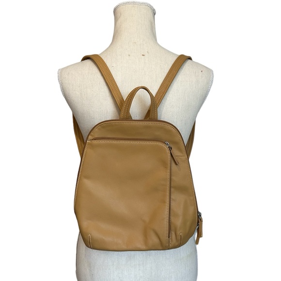 Tignanello Handbags - Tignanello Genuine Leather Carmel Backpack
